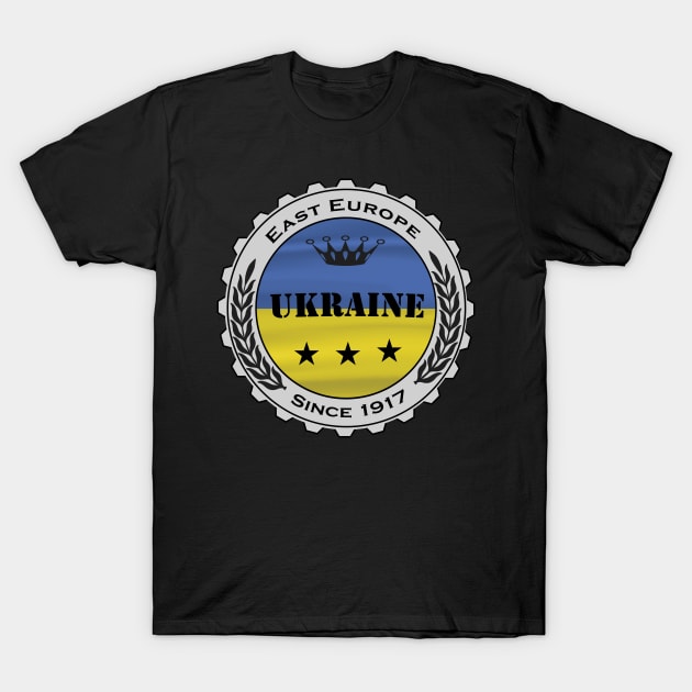 Ukraine Flagge Bierdeckel Vintage Design T-Shirt by JG0815Designs